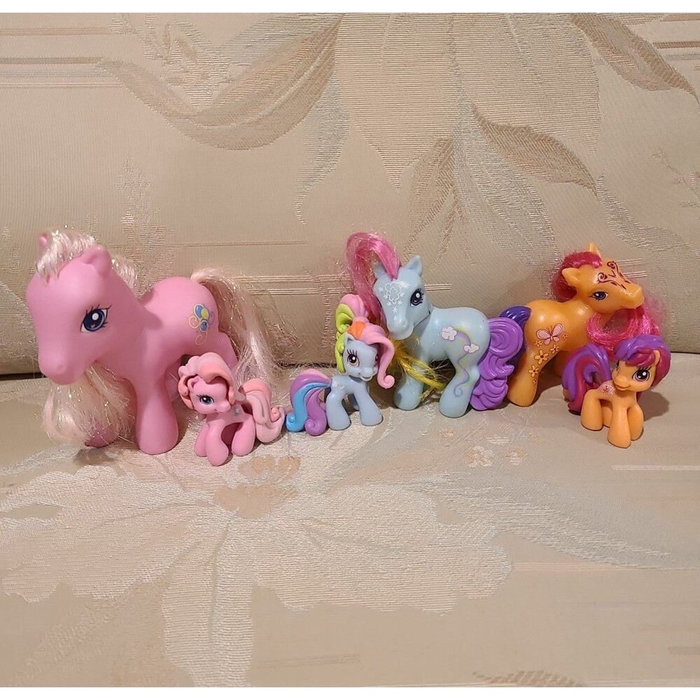 My Little Pony G3 Lot: Rainbow Dash, Scootaloo, and Pinkie Pie Vintage Hasbro